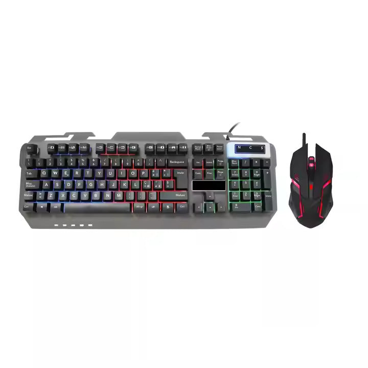 Gaming keyboard and mouse combination with RGB backlighting Bowlift