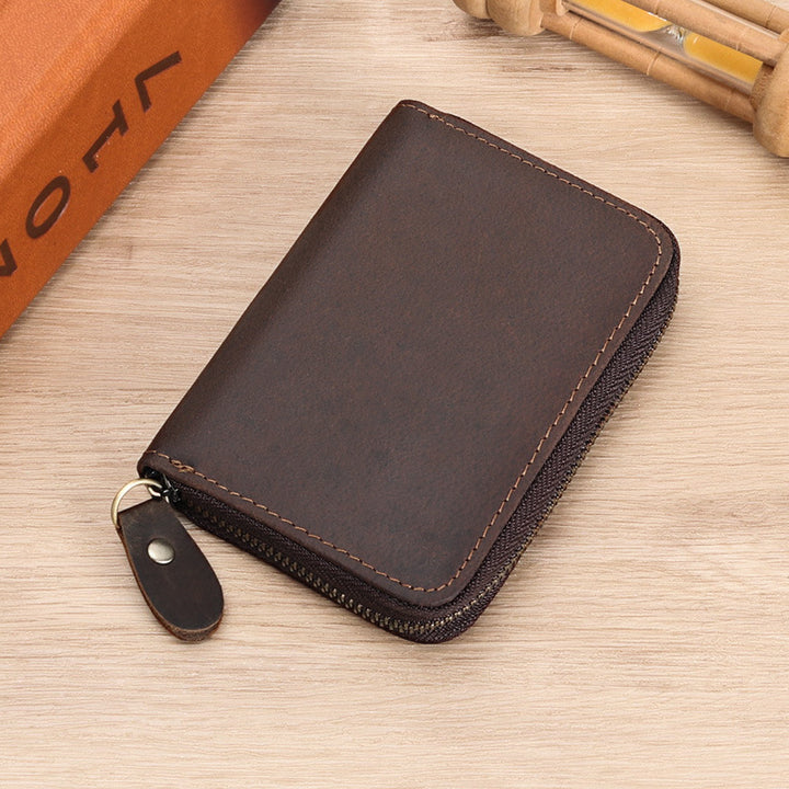 Leather Zippered Card Wallet Bowlift