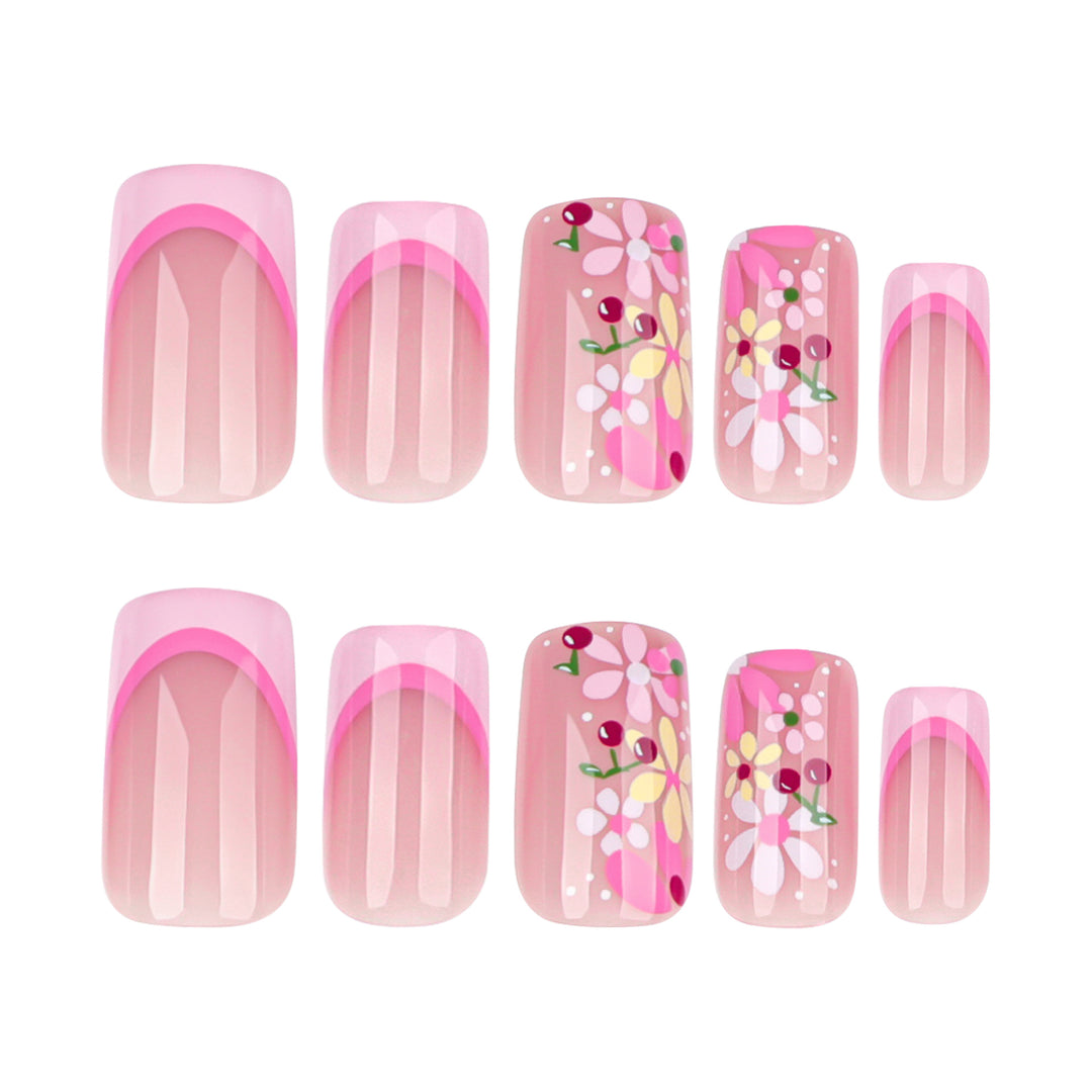 Artful nail design with colorful floral patterns Bowlift