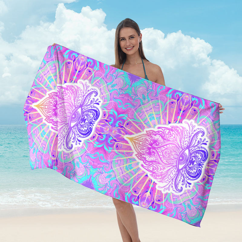Beach towel with striking surf design Bowlift