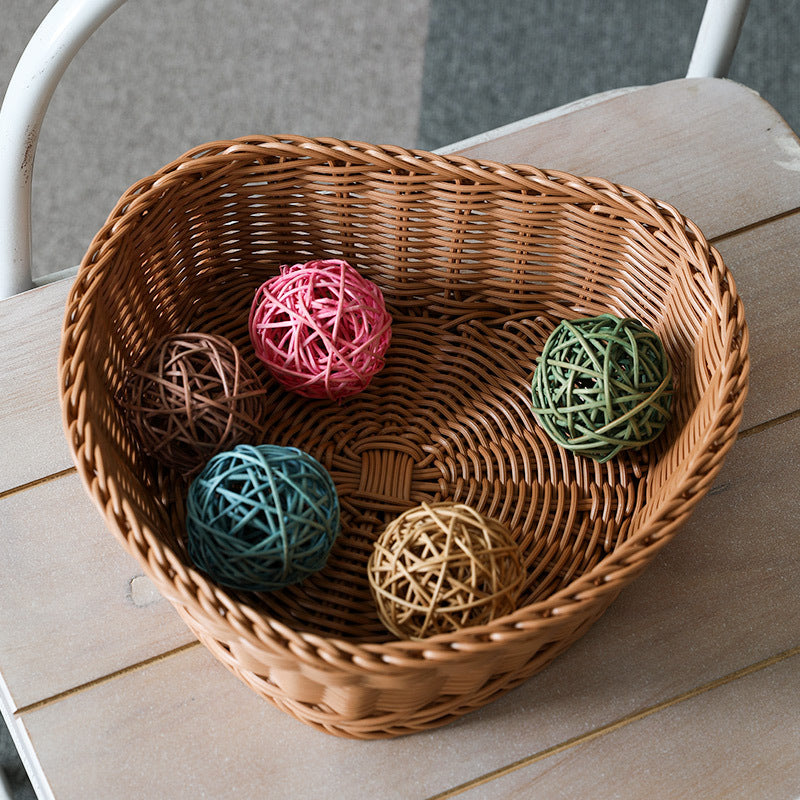Unisex Heart-shaped Decoration Basket Bowlift