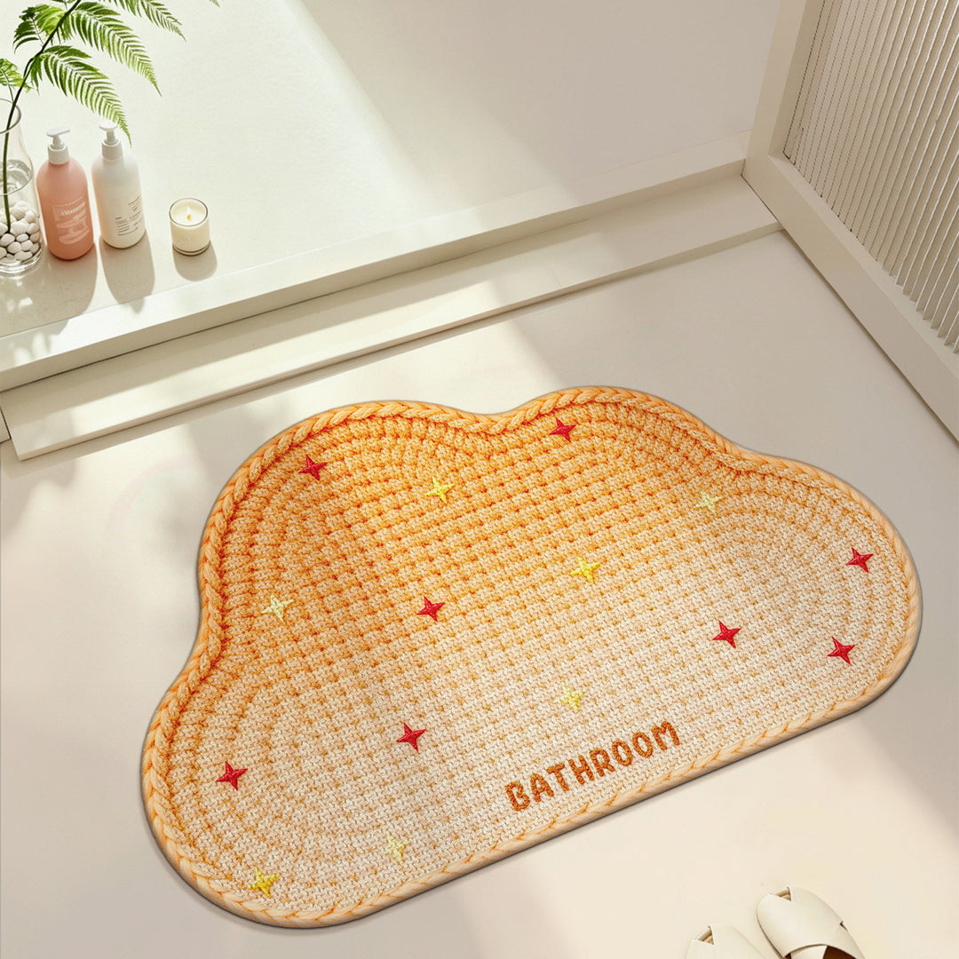Heart-Patterned Bathroom Mat Bowlift