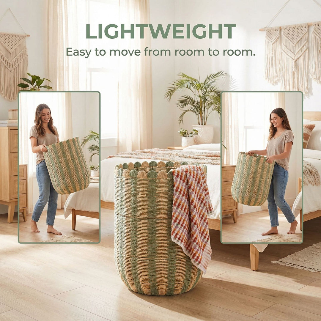 Decorative Woven Floor Basket Bowlift