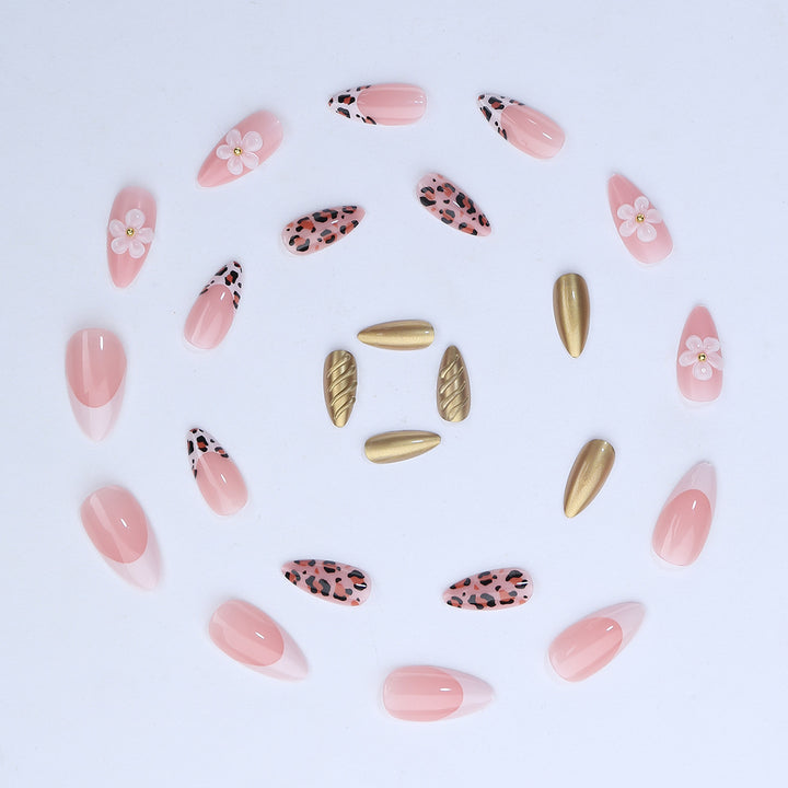 Creative Nail Art Set with Floral and Animal Accents Bowlift