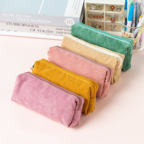 Textured Corduroy Pencil Case Bowlift