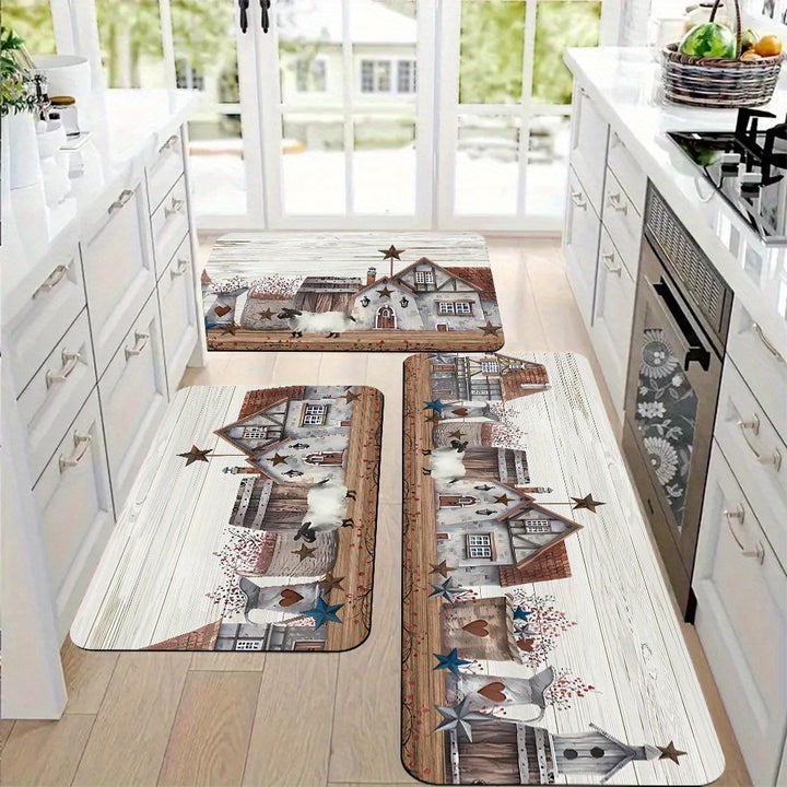 Money-Themed Anti-Fatigue Kitchen Mat