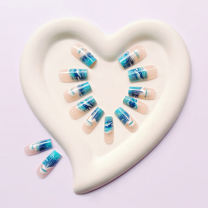 Underwater-Themed Nail Art Set Bowlift