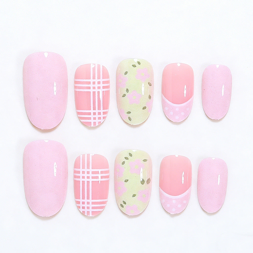 Floral Patterned Press-On Nail Art Tips Bowlift