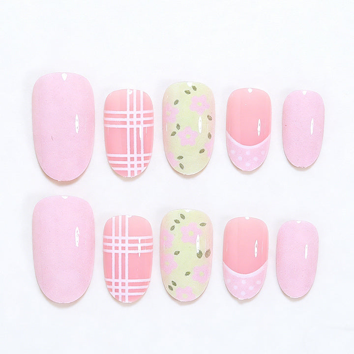 Floral Patterned Press-On Nail Art Tips Bowlift