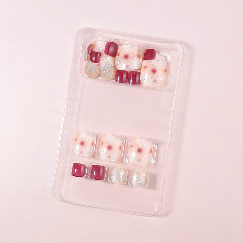 Artistic Floral Press-On Nail Art Set Bowlift