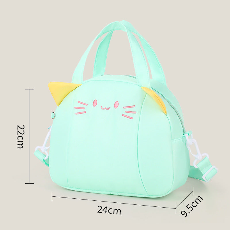 Playful Cat Motif Shoulder Bag Bowlift