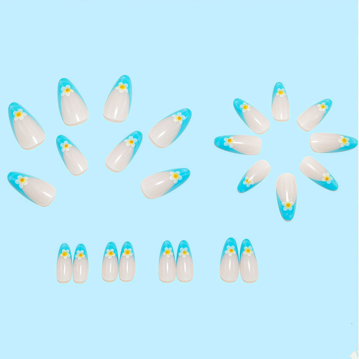 Creative artificial nails with floral accents Bowlift