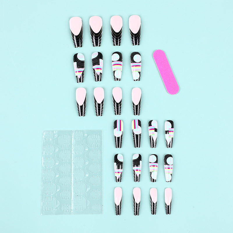 Creative artificial nails with modern graphic designs Bowlift