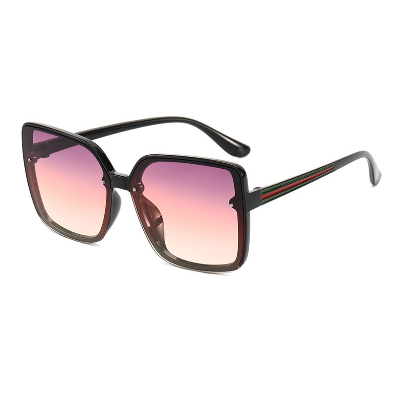 Women's Oversized Square Sunglasses with Contrasting Frame Bowlift