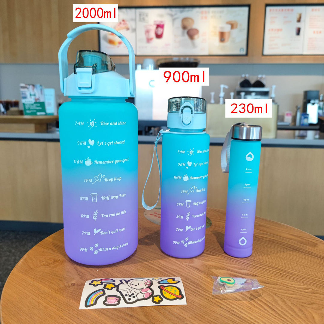 Ladies Motivating Water Bottle with Time Markers Bowlift