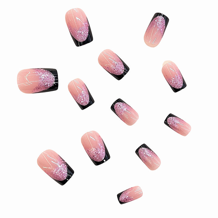 Sparkling Tip Press-On Nail Set Bowlift