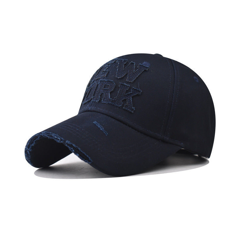 Women's Distressed Embroidered Baseball Cap Bowlift
