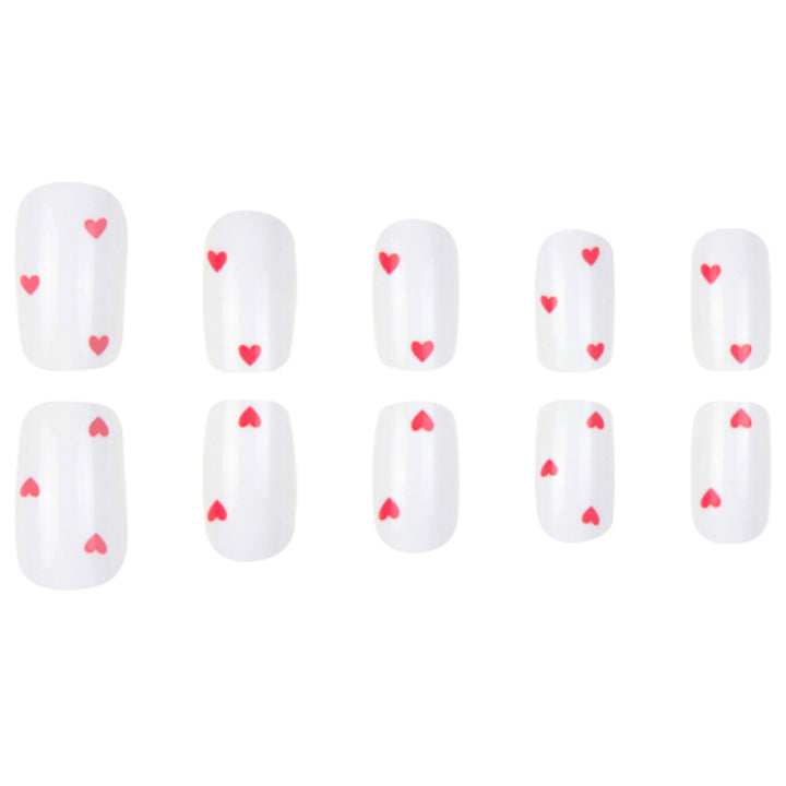 Heart-Designed Press-On Nails Bowlift