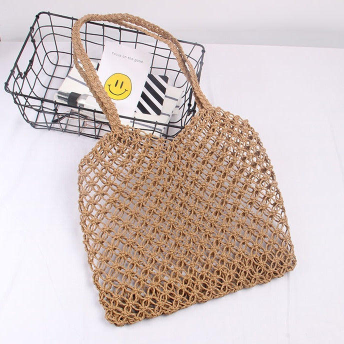 Structured Rattan Tote Bag Bowlift