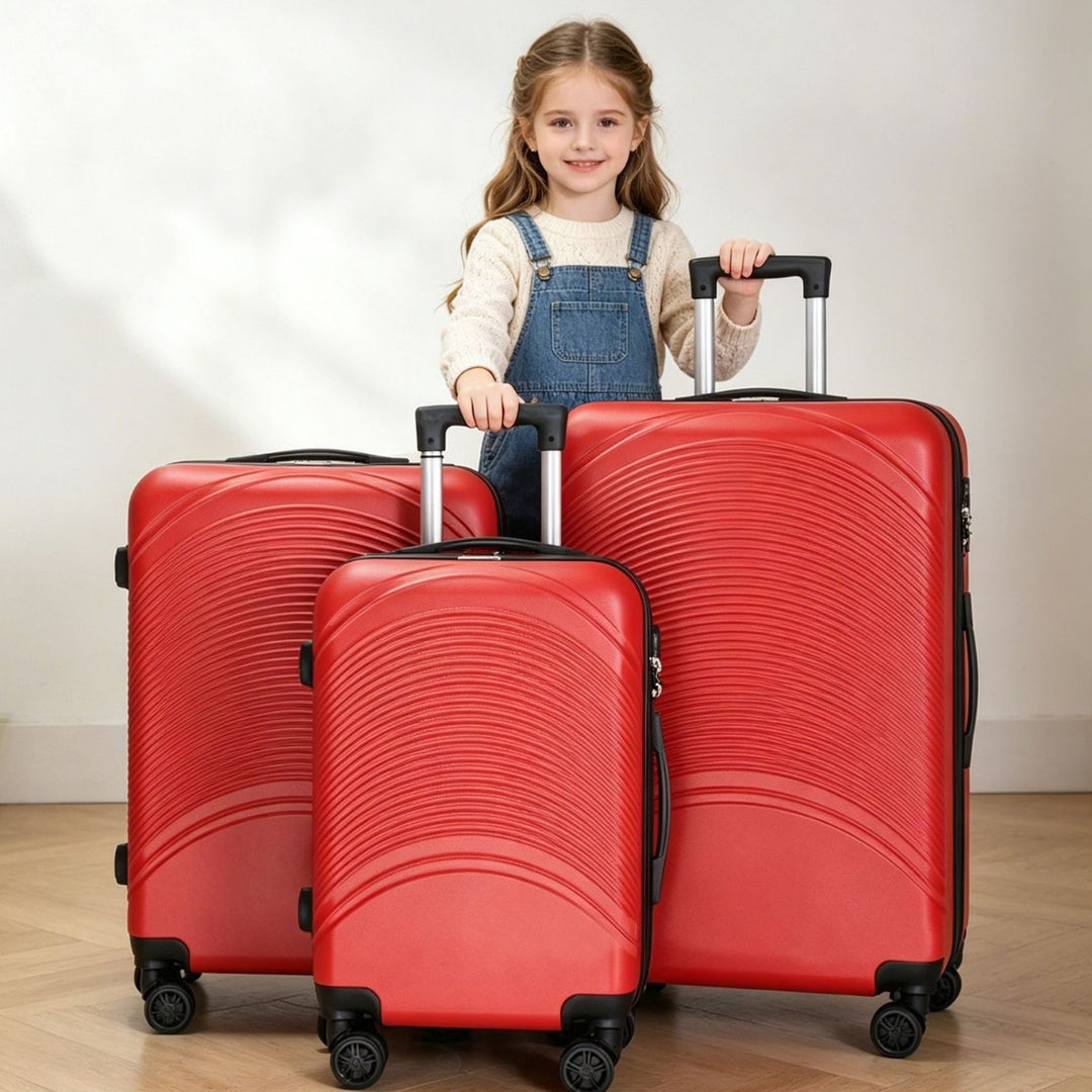 Unisex Premium Textured Hardshell Luggage Set Bowlift