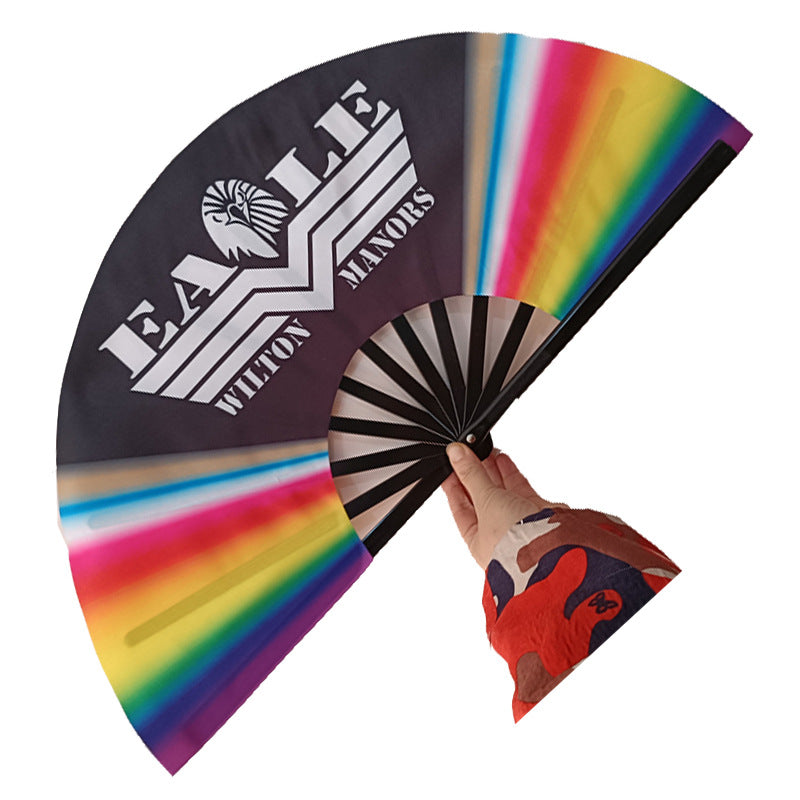 Women Colorful Fan with sturdy plastic ribs Bowlift
