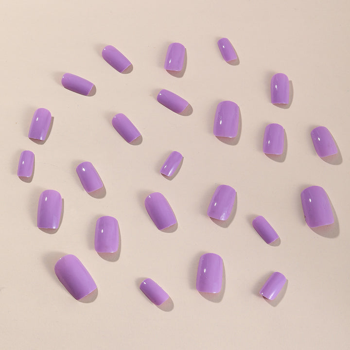 Glossy Square Nail Extensions Bowlift