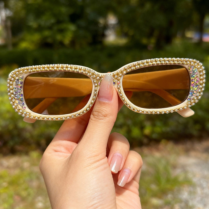 Rhinestone-Embellished Fashion Sunglasses Bowlift