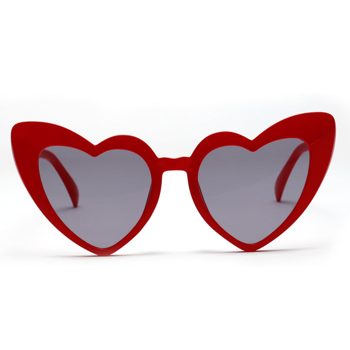 Women Heart-shaped Sunglasses Bowlift