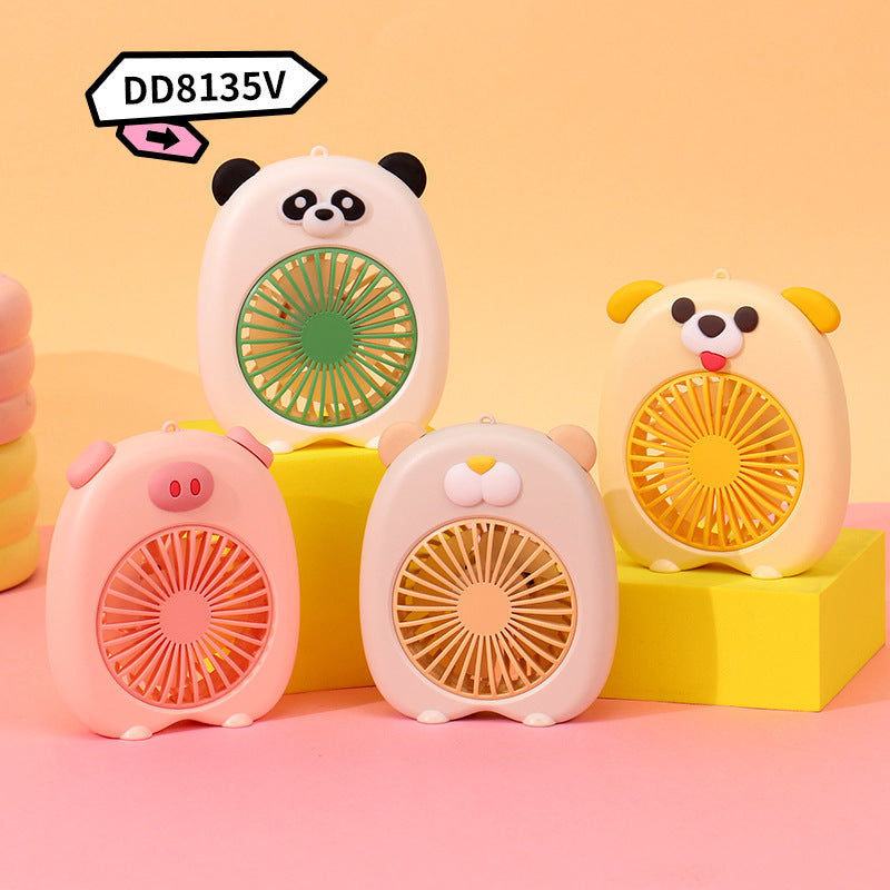 Women's Portable Mini Handheld Fan in Cute Pig Design Bowlift