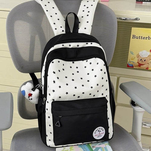 Casual Star-Patterned Backpack
