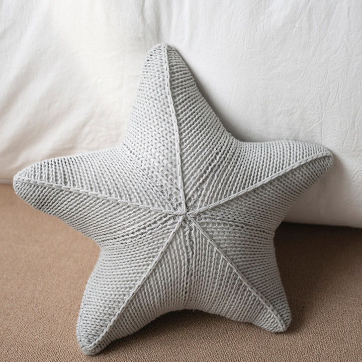 Star-Shaped Chunky Knit Decorative Cushion Bowlift