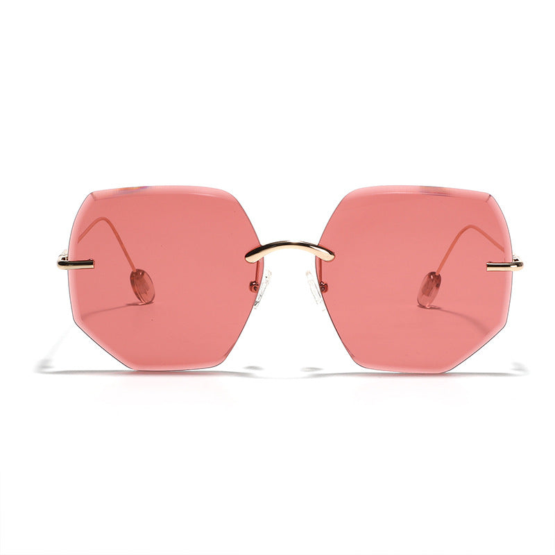 Women’s geometric sunglasses with high-quality gold frame Bowlift