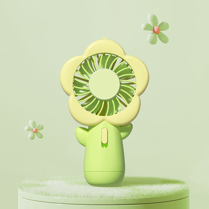 Women Wearable Mini Flower Fan Bowlift