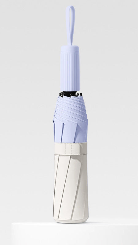 Ladies Automatic Folding Umbrella with Ergonomic Handle and Double-Layer Construction Bowlift