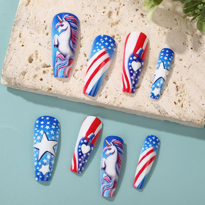 Creative nail art with patriotic designs Bowlift