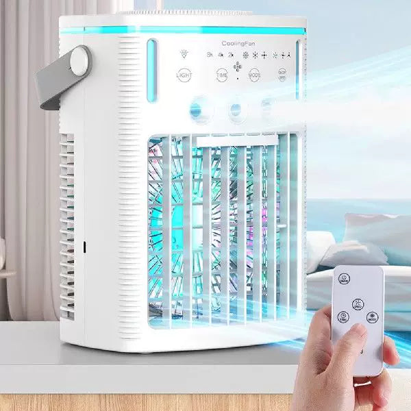 Unisex one size compact rechargeable microclimate cooler with ambient RGB lighting and carrying handle Bowlift