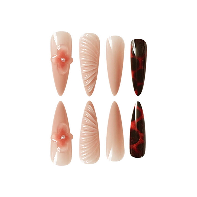 Premium Stiletto Press-On Nail Art Set Bowlift