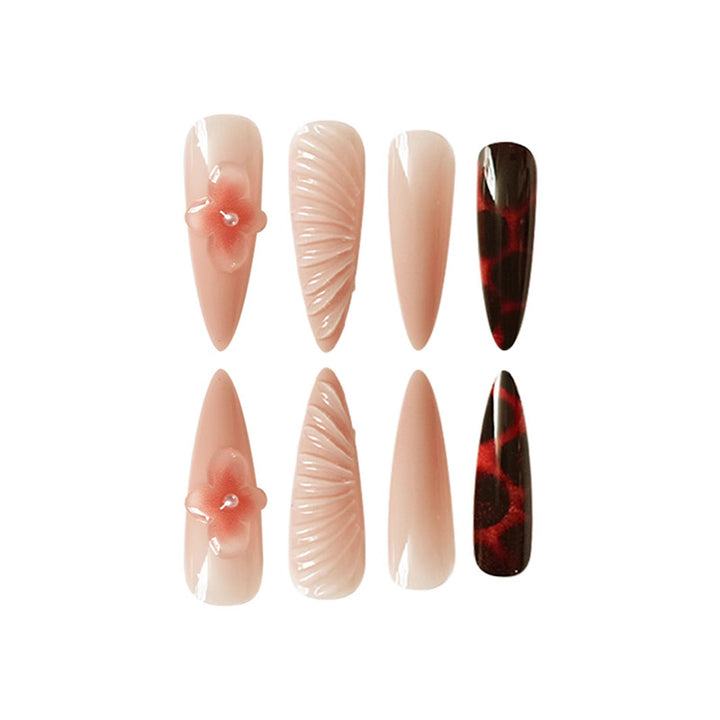 Premium Stiletto Press-On Nail Art Set Bowlift