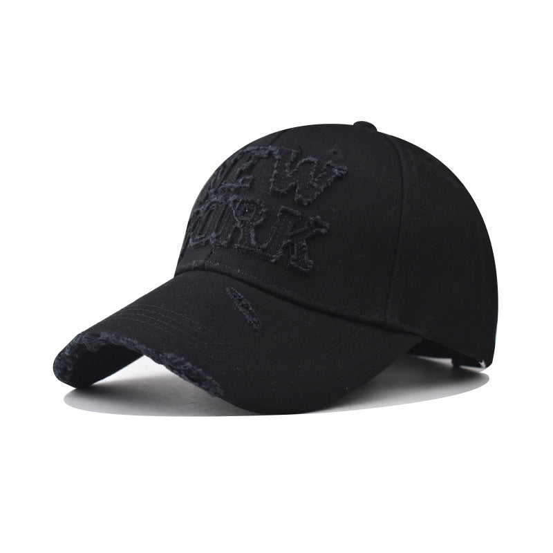 Women's Distressed Embroidered Baseball Cap Bowlift