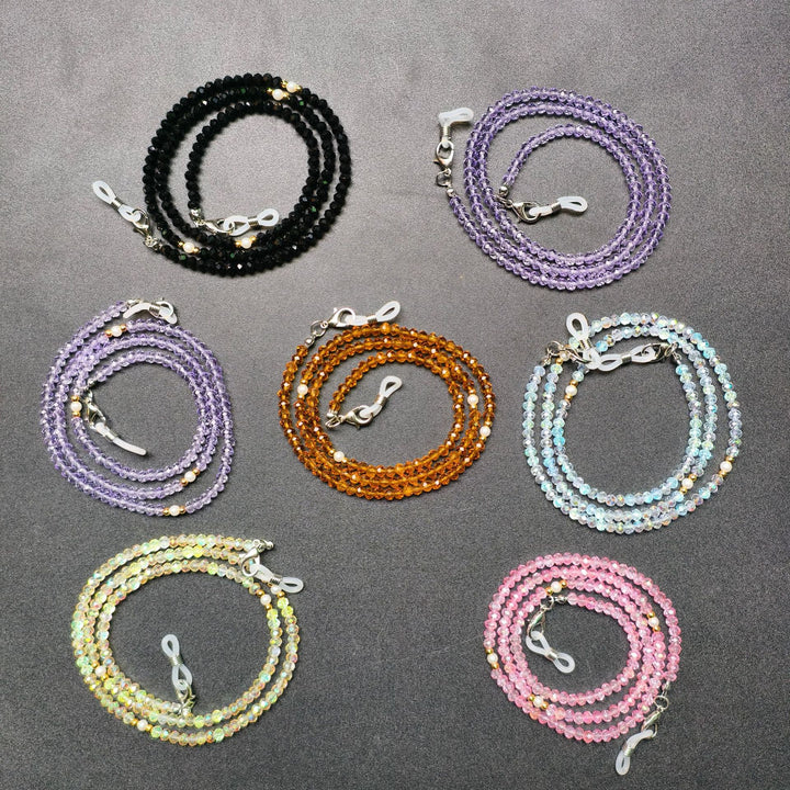 Elegant glasses holder chain with colorful beads Bowlift