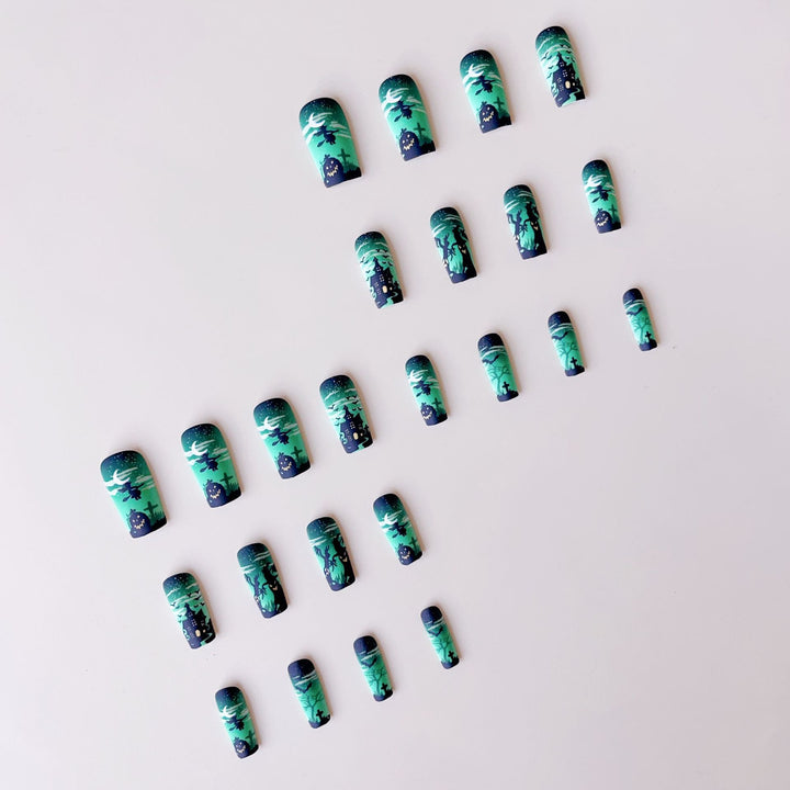 Halloween Artificial Nail Set with Creepy 3D Designs Bowlift