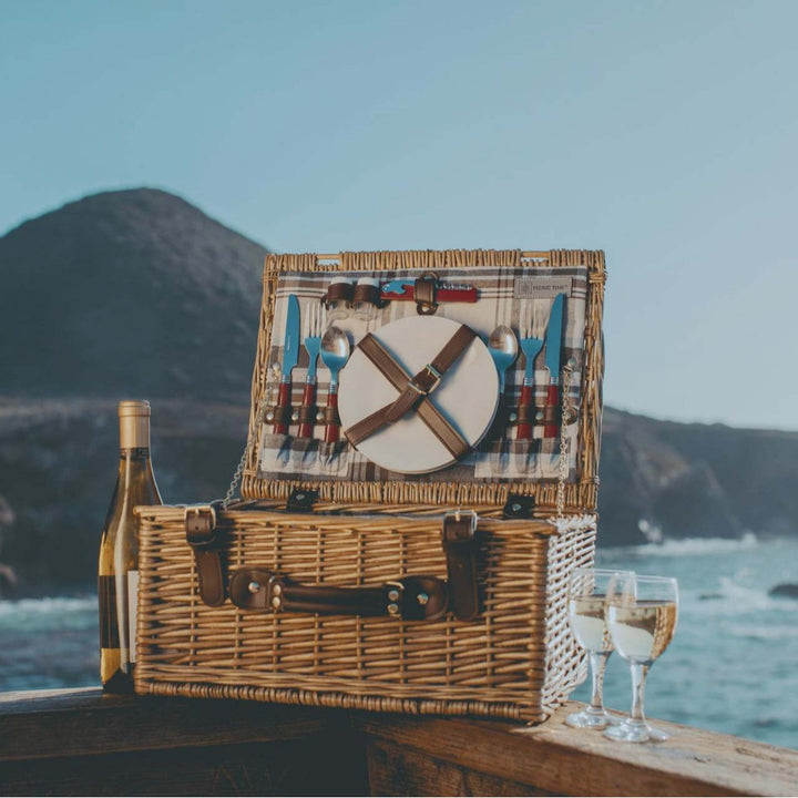 Ladies High-Quality Picnic Basket with Integrated Dish Set and Insulated Inner Pocket Bowlift
