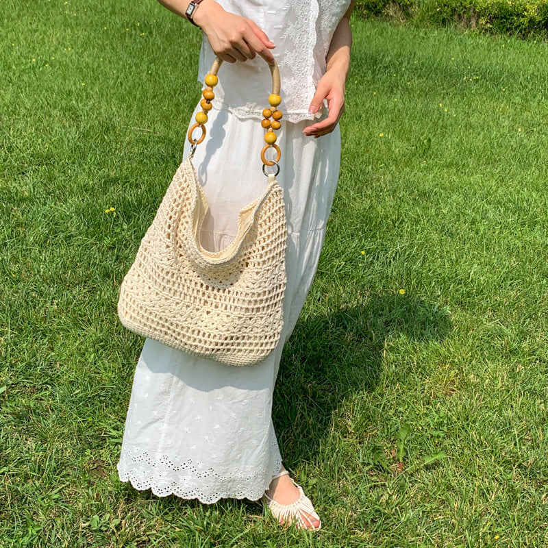 Casual Crocheted Shoulder Bag Bowlift