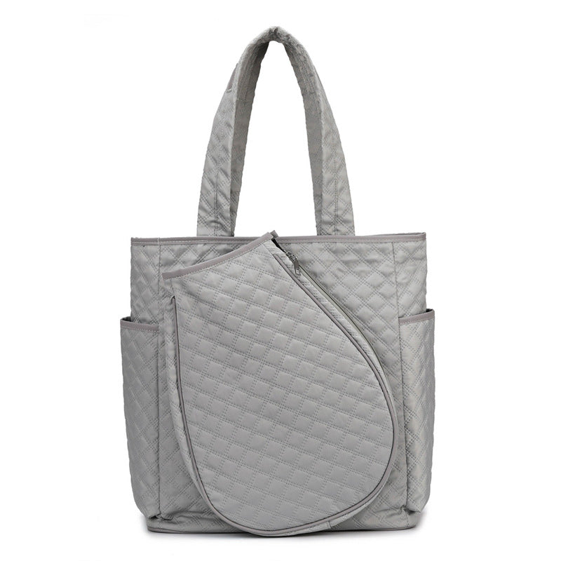 Quilted Multi-Pocket Tote Bag Bowlift