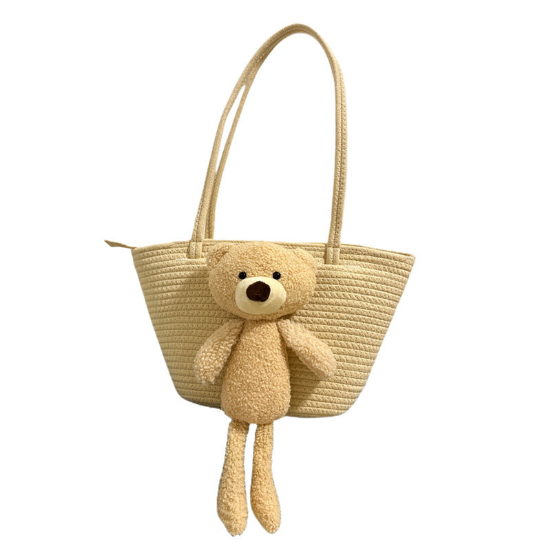 Women's handbag with cute cuddle bear accent Bowlift