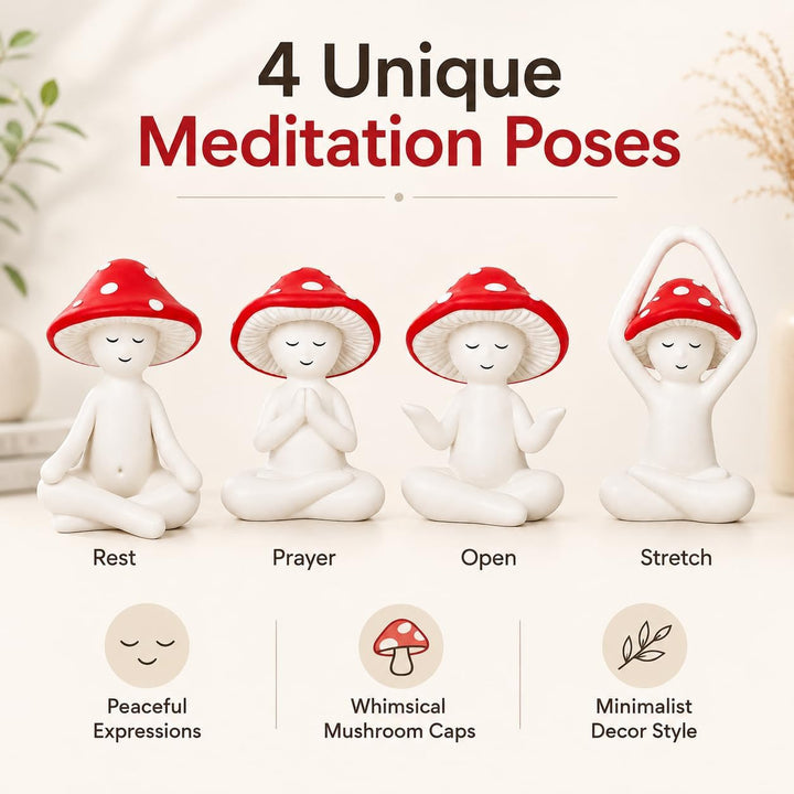Playful Zen Garden Decor Figure Set Bowlift