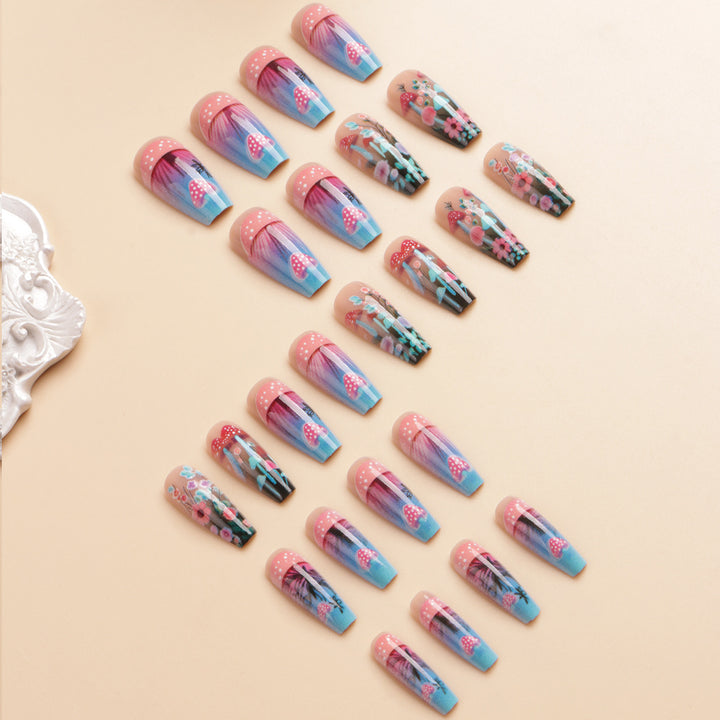 Artistic Floral Glow-in-the-Dark Nail Art Set Bowlift