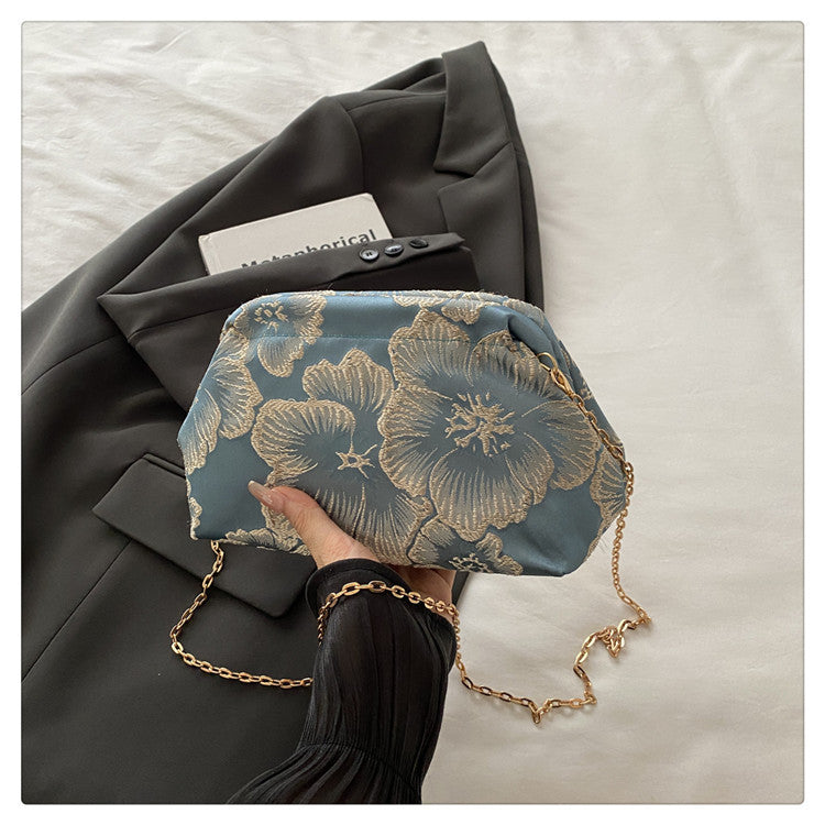 Embroidered Evening Clutch Bowlift