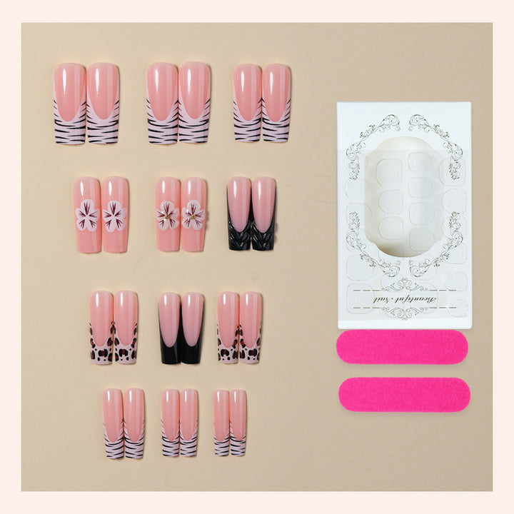Artificial nail set with extravagant flower and animal designs Bowlift