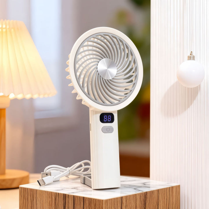 Portable handheld fan with digital speed control Bowlift